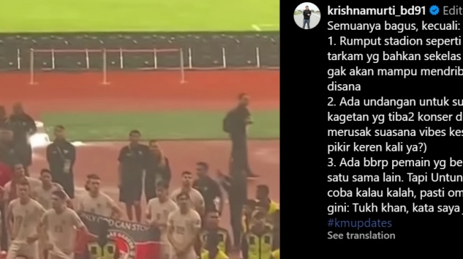 Diduga Sentil Anang Hermansyah di Laga Timnas, Krisna Murti: Semua Bagus Kecuali Suporter Kagetan Tetiba Konser