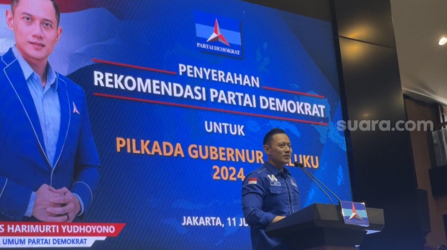Ketua Umum Partai Demokrat Agus Harimurti Yudhoyono atau AHY. (Suara.com/Novian)