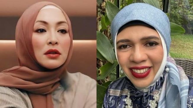 Adu Gaya Angelina Sondakh dan Geni Faruk, Sama-Sama Berhijab Tapi Beda Style