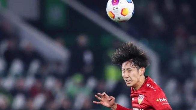 Bek Jepang Hiroki Ito resmi bergabung dengan Bayern Muenchen dari VFB Stuttgart pada Jumat (14/6/2024). ANTARA/AFP/Ronny Hartmann