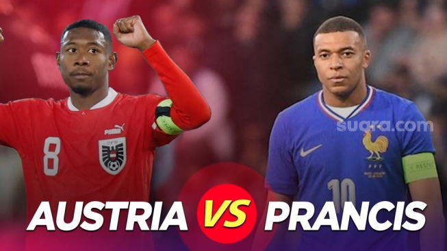 Ilustrasi Prediksi pertandingan Euro 2024 antara Austria vs Prancis (dok. Suara.com).