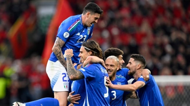 Timnas Italia di Euro 2024. [Dok. AFP]