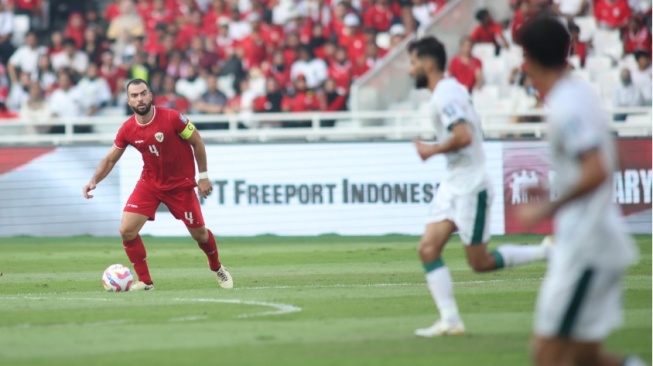 Jordi Amat saat membela Timnas Indonesia di laga melawan Irak pada 6 Juni 2024 (pssi.org)