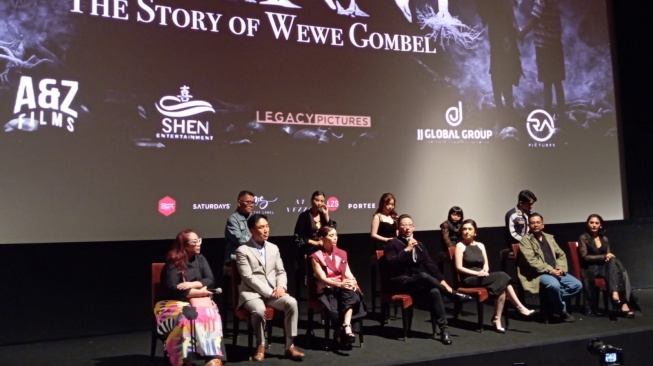 Acara konferensi pers film Marni: The Story of Wewe Gombel digelar di kawasan Kuningan, Jakarta Selatan, Kamis (20/6/2024). [RA Pictures]