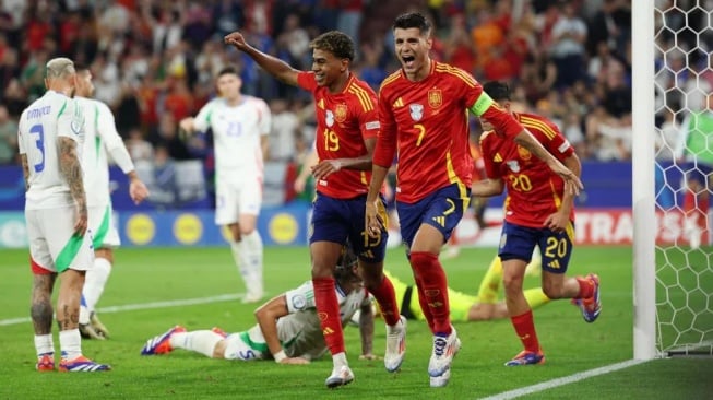 Spanyol memastikan diri lolos ke babak 16 besar Piala Euro 2024 usai taklukkan Italia. (euro.com)
