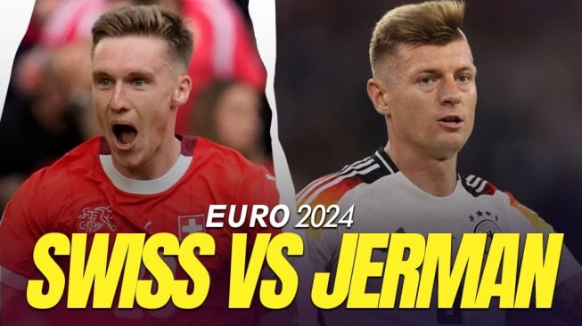 Ilustrasi prediksi Swiss vs Jerman di Euro 2024. (Suara.com) 