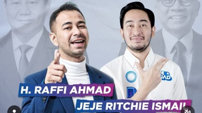 Raffi Ahmad dan Jeje Govinda diduga calonkan diri sebagai Bupati dan Wakil Bupati Bandung Barat (Instagram/@amanatnasional)