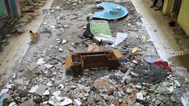 Suasana terkini di Rumah Susun Sederhana Sewa (Rusunawa) Marunda di Jakarta, Senin (24/6/2024). [Suara.com/Alfian Winanto]