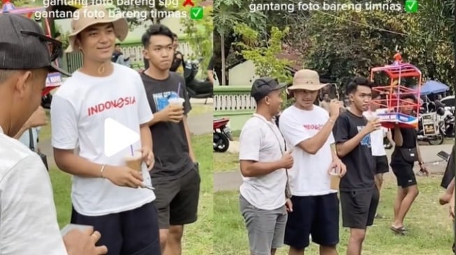 Momen Ernando Ari Tepergok di Gantangan Burung: 'Jebule' Kicau Mania. [TikTok]