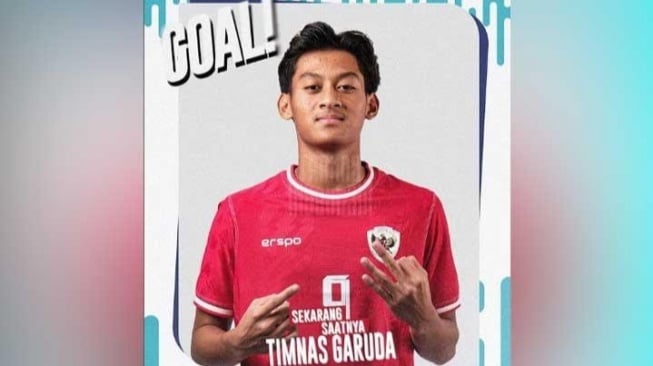 Mierza Firjatullah, pemain Timnas Indonesia U-16. (Instagram/@timnas.indonesia)