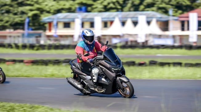 Test Ride NMax Turbo di Sentul, Bogor, Kamis (27/6/2024). (Foto: Suara.com/Manuel Jeghesta)