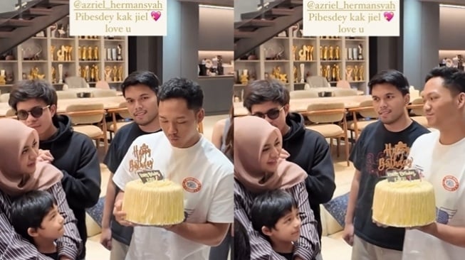 Potret Kejutan Ultah Azriel Hermansyah (Instagram/@ssarah_menzel)