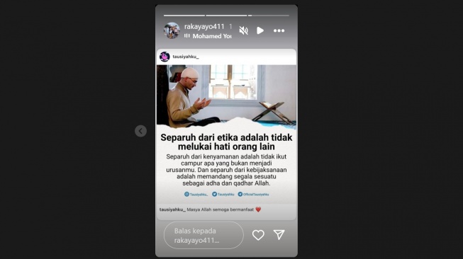 Unggahan ibu sambung Muhammad Fardana (Instagram/@rakayayo411)