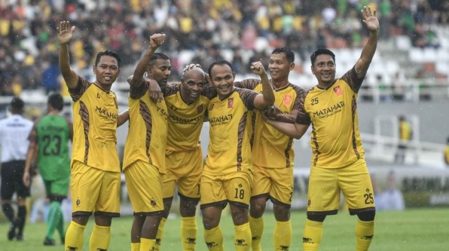 Para legenda Sriwijaya FC beradu gengsi di Big Match Sriwiijaya FC [ANTARA]