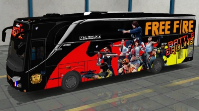 Kumpulan MOD BUSSID Livery Bus Free Fire Terbaru, Tinggal Pasang dan Pakai