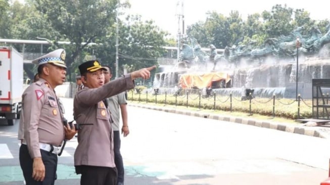 Kapolres Metro Jakarta Pusat Kombes Polisi Susatyo Purnomo Condro di Kawasan Patung Kuda, Jakarta Pusat, Kamis (6/6/2024). (ANTARA/Ho-Polres Metro Jakarta Pusat)