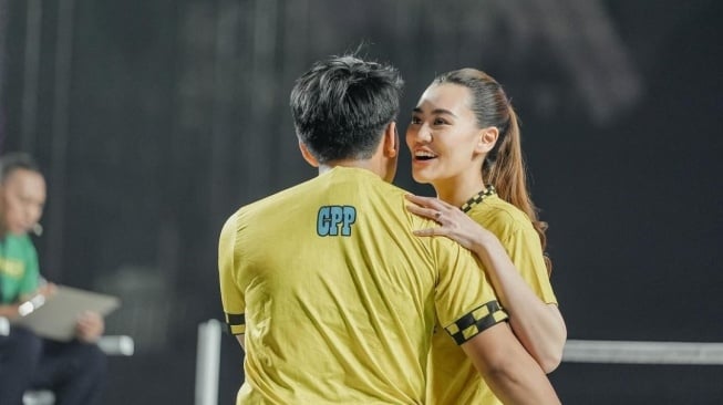 Aaliyah Massaid dan Thariq Halilintar di Badminton Clash (Instagram)