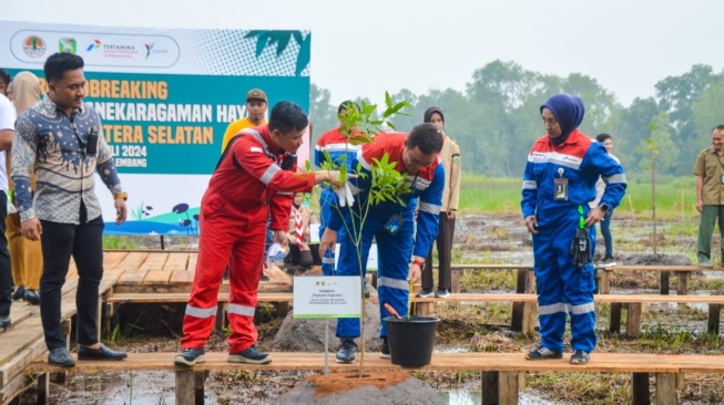 Kilang Pertamina Plaju Bangun Taman Keanekaragaman Hayati Pertama di Indonesia