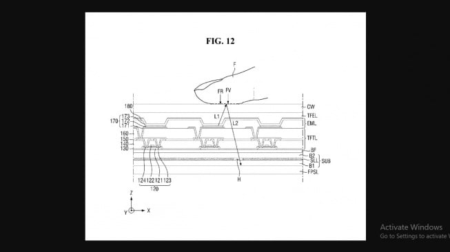 Paten ponsel layar gulung Samsung. [Gizmochina]