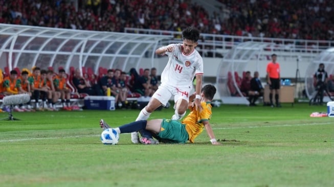 Pertandingan antara Timnas Indonesia melawan Australia di babak semifinal Piala AFF U-16 2024 (pssi.org)