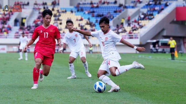Timnas Indonesia pesta gol, Vietnam lima kali kebobolan. (X/@TimnasIndonesia)