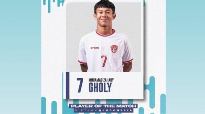 Muhammad Zahaby Gholy, player of the match. (Instagram/timnas.indonesia)
