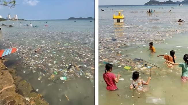 Curhat Wisatawan Pantai Pasir Putih Lampung Dipenuhi Sampah, Tak Sesuai Ekspektasi