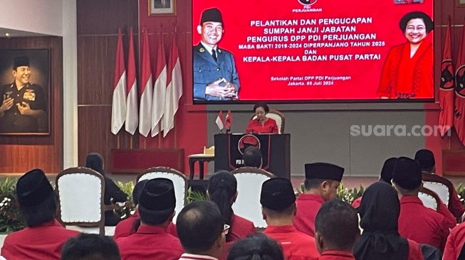 Ketua Umun DPP PDI Perjuangan (PDIP) Megawati Soekarnoputri. (Suara.com/Bagaskara)