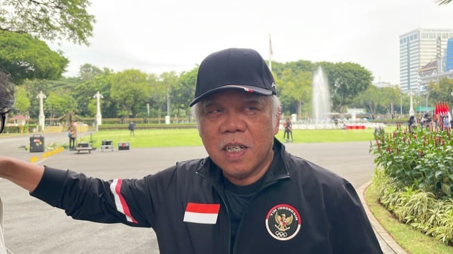 Menteri PUPR Basuki Hadimuljono saat ditemui di Istana Merdeka, Jakarta. (Suara.com/Novian)