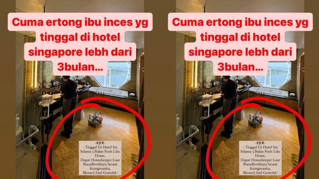 Syahrini tinggal di hotel selama 3 bulan. (TikTok/celotehnyata)