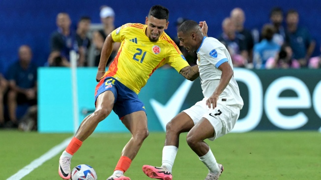 Pertandingan sengit tersaji di babak semifinal Copa America 2024, di mana Kolombia berhasil unggul tipis 1-0 atas Uruguay di babak pertama. (AFP)