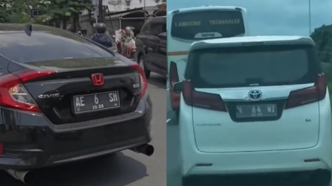 Plat nomor mobil Gilga Sahid dan Denny Caknan. (Youtube)