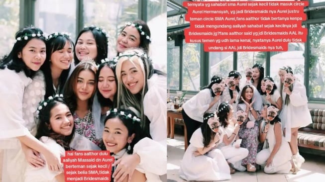 Bridesmaid Aurel Hermansyah. (TikTok/medialestar)