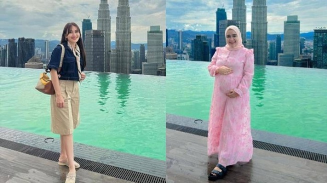 Potret Adu Gaya Ayu Ting Ting vs Syifa [Instagram/ayutingting92/syifaasyifaaa]