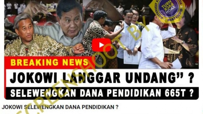 Cek Fakta: Jokowi Selewengkan Dana Pendidikan Rp665 Triliun, Benarkah?