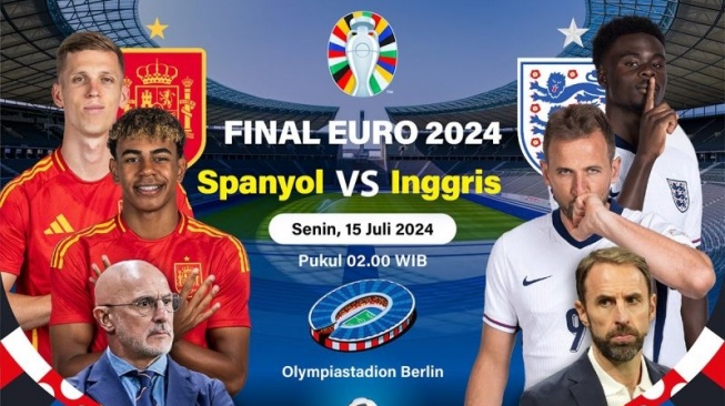 Final Euro 2024 Spanyol melawan Inggris (Antara)