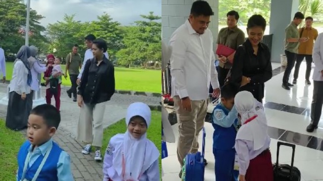 Kahiyang Ayu Tampil Kasual saat Antar Anak Sekolah, Harga Tasnya Ternyata Setara 17 Kali UMK Medan