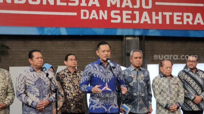 Ngobrol Singkat Bareng Bamsoet dkk di Markas Demokrat, AHY Ungkap Masalah Ini