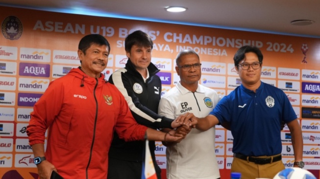 Pelatih Timnas Indonesia U-19, Indra Sjafri, mengaku optimis timnya mampu meraih poin penting di laga perdana Grup A Piala AFF U-19 2024 melawan Filipina. (PSSI)