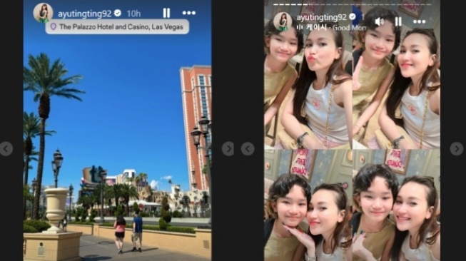 Ayu Ting Ting liburan di Las Vegas (Instagram)