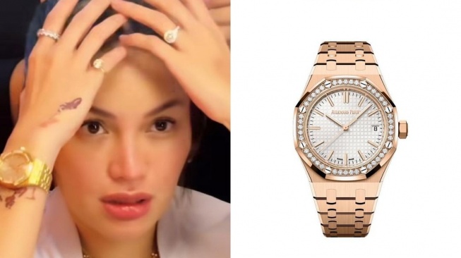 Jam tangan mewah Nikita Mirzani. (Instagram/@fashion__selebriti)