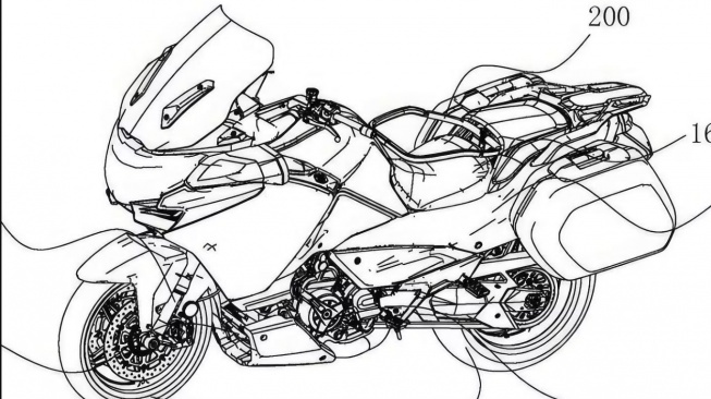 Gambar paten sabuk pengaman untuk motor (CycleWorld)