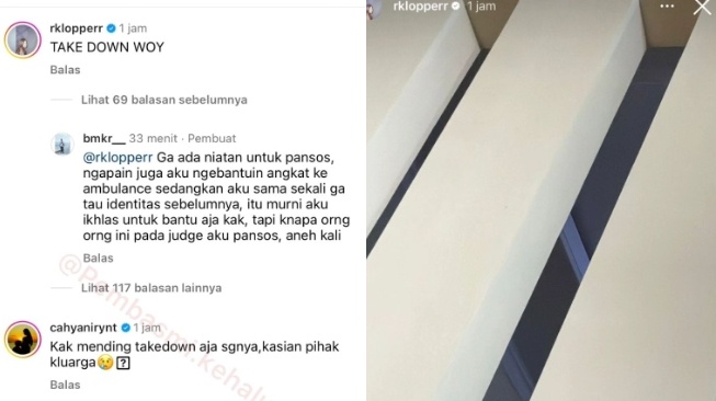 Rebecca Klopper tuding pengunggah video kecelakaan Papa Dali pansos (Instagram)