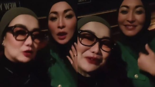 Kolase foto Reza Artamevia dan Angelina Sondakh. [TikTok]