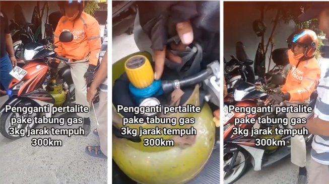 Viral Motor Gunakan Bahan Bakar Gas 3 Kg, Satu Tabung Bisa Tempuh 300 Km