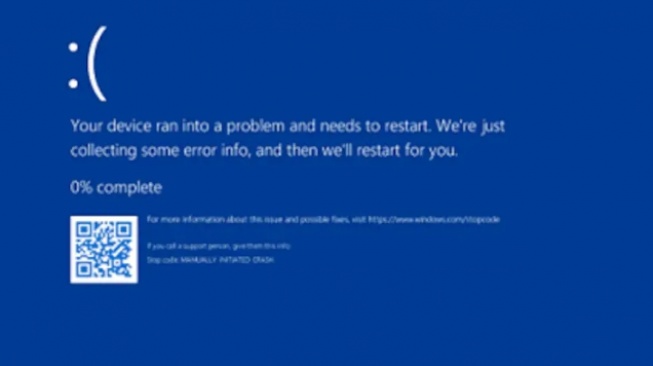 Microsoft Down 19 Juli 2024. (X)