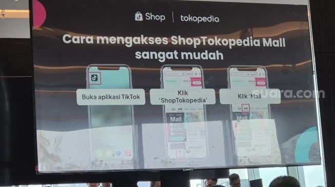 Peluncuran ShopTokopedia Mall di Jakarta, Jumat (19/7/2024). [Suara.com/Dythia Novianty]