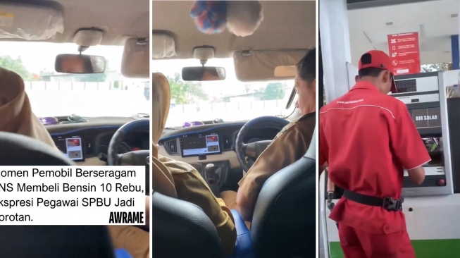 Pemobil Berseragam PNS Beli Bensin Rp10 Ribu Viral, Petugas SPBU Jadi Sorotan