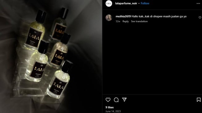 Bisnis parfum Mbak Lala pengasuh Rafathar. (Instagram/lalaparfume_noir)