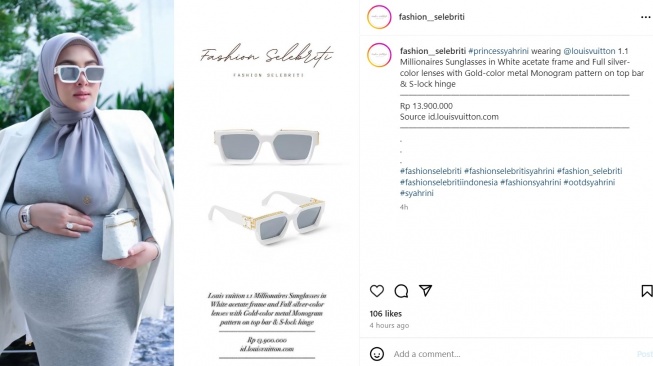 Outfit Syahrini [Instagram/@fashion__selebriti]